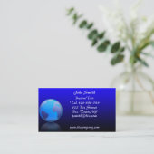 World Wereldbol Business Card-template Visitekaartje (Staand voorkant)