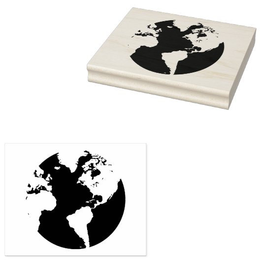 World Wereldbol Continent Design Stamp Rubberstempel (Gestempeld)