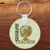 World Wereldbol Geography Teacher Sleutelhanger (Voorkant)