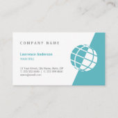 World Wereldbol Logo Professional Visitekaartjes (Voorkant)