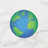 World Wereldbol Map Confetti (Kleine voorkant)