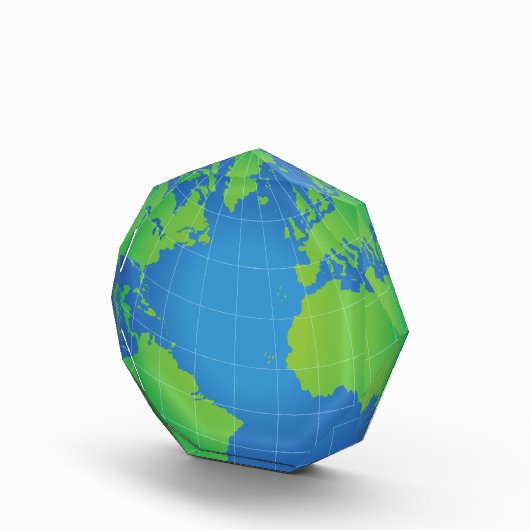 World Wereldbol Map Fotoblokken (Rechts)