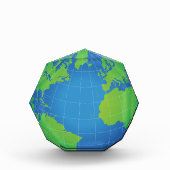 World Wereldbol Map Fotoblokken (Voorkant)