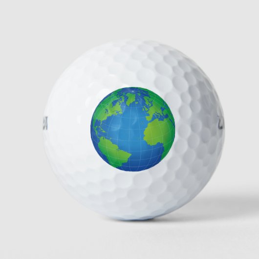 World Wereldbol Map Golfballen (Voorkant)