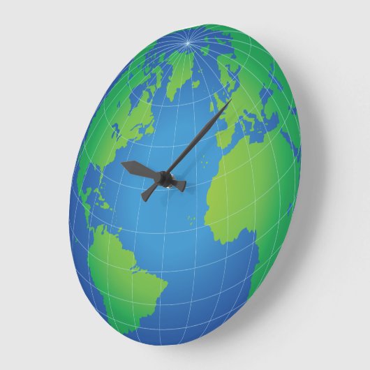 World Wereldbol Map Grote Klok (Hoek)