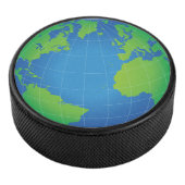 World Wereldbol Map Hockey Puck (3/4)