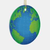 World Wereldbol Map Keramisch Ornament (Rechts)