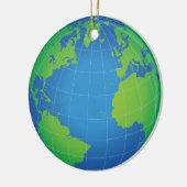 World Wereldbol Map Keramisch Ornament (Links)