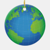 World Wereldbol Map Keramisch Ornament (Achterkant)