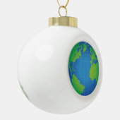World Wereldbol Map Keramische Bal Ornament (Links)