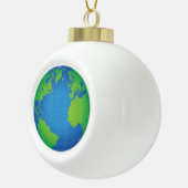 World Wereldbol Map Keramische Bal Ornament (Rechts)