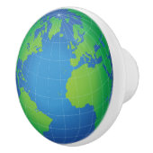 World Wereldbol Map Keramische Knop (Rechts)