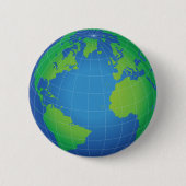 World Wereldbol Map Ronde Button 5,7 Cm (Voorkant)
