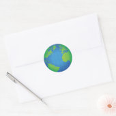 World Wereldbol Map Ronde Sticker (Envelop)