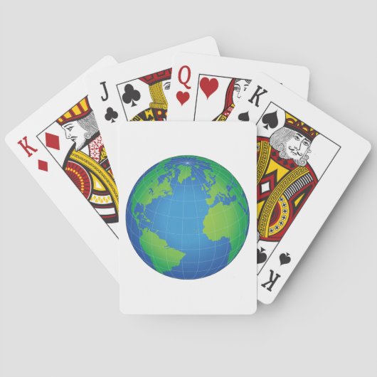 World Wereldbol Map Speelkaarten (Achterkant)