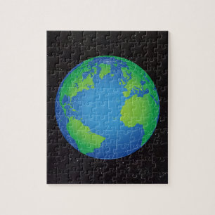 World Wereldbol Map Starry Sky Legpuzzel
