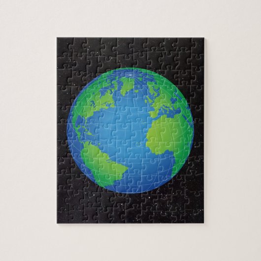 World Wereldbol Map Starry Sky Legpuzzel (Verticaal)