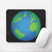 World Wereldbol Map Starry Sky Muismat (Met muis)