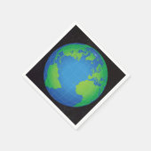 World Wereldbol Map Starry Sky Servet (Hoek)