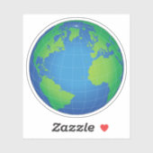 World Wereldbol Map Sticker (Vel)