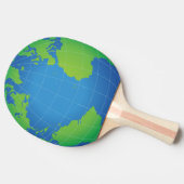 World Wereldbol Map Tafeltennisbatje (Zijkant)
