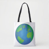 World Wereldbol Map Tote Bag (Voorkant)