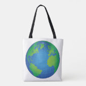 World Wereldbol Map Tote Bag (Achterkant)