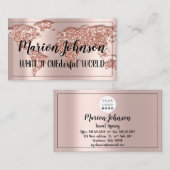 World Wereldbol Map Travel Agency Roos Fame Roos B Visitekaartje (Voorkant / Achterkant)