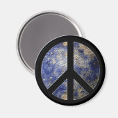 World Wereldbol Peace Sign Magnet (Voorkant / Achterkant)