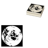 World Wereldbol Photography Art Tas Rubber Stamp Rubberstempel (Gestempeld)