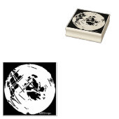 World Wereldbol Photography Art Tas Rubberstempel (Gestempeld)