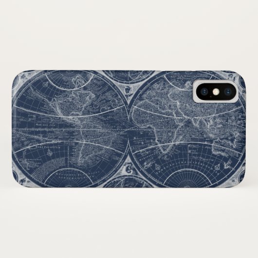 World Wereldbollen Blueprint Case-Mate iPhone Case (Achterkant (horizontaal))