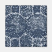 World Wereldbollen Blueprint Magneet (Voorkant)