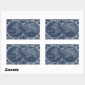 World Wereldbollen Blueprint Rechthoekige Sticker (Vel)