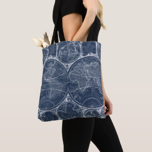World Wereldbollen Blueprint Tote Bag