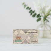 World Wide Travel Luggae and Map Visitekaartje (Staand voorkant)