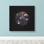 World Wide Web of Light Network Canvas Print (Insitu (Houten vloer))