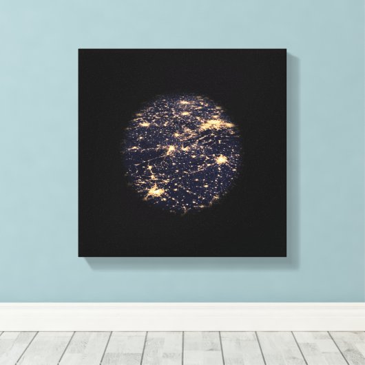 World Wide Web of Light Network Canvas Print (Insitu (Houten vloer))