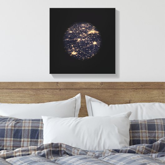 World Wide Web of Light Network Canvas Print (Insitu (Slaapkamer))