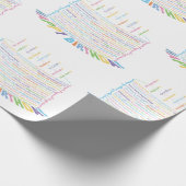 World Woord Verjaardagstaart Wrapping Papier (Hoek)