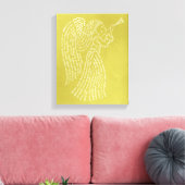 World Word Angel Gold Canvas Afdrukken (Insitu (Woonkamer))