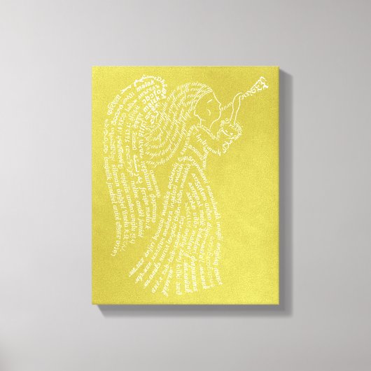 World Word Angel Gold Canvas Afdrukken (Voorkant)