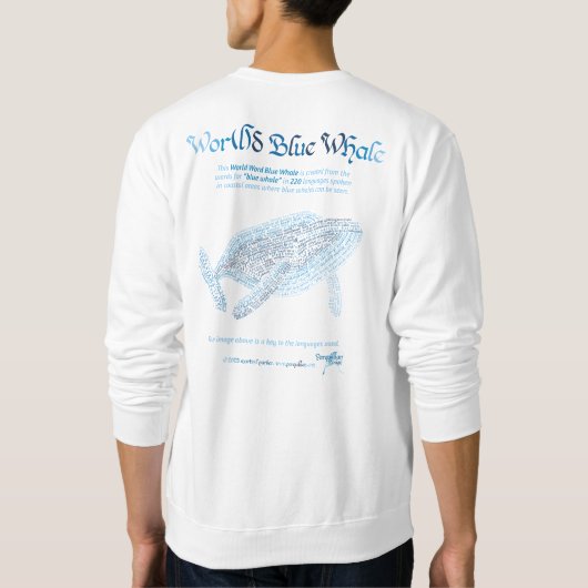 World Word Blauw Sweatshirt (Achterkant)