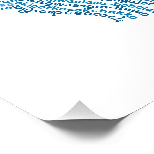 World Word Blue Whale Poster (Hoek)