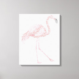 World Word Flamingo Canvas