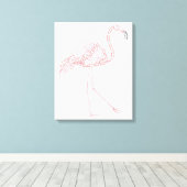 World Word Flamingo Canvas (Insitu (Houten vloer))