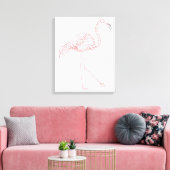 World Word Flamingo Canvas Afdruk (Insitu (Woonkamer))