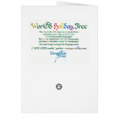 World Word Holiday Tree Kaart (Achterkant)