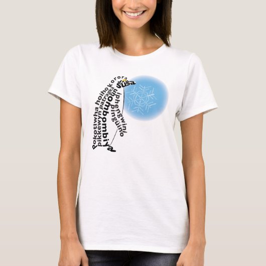 World Word Pinguïn T-shirt (Voorkant)