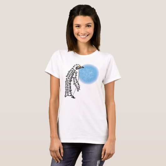 World Word Pinguïn T-shirt (Voorkant volledig)